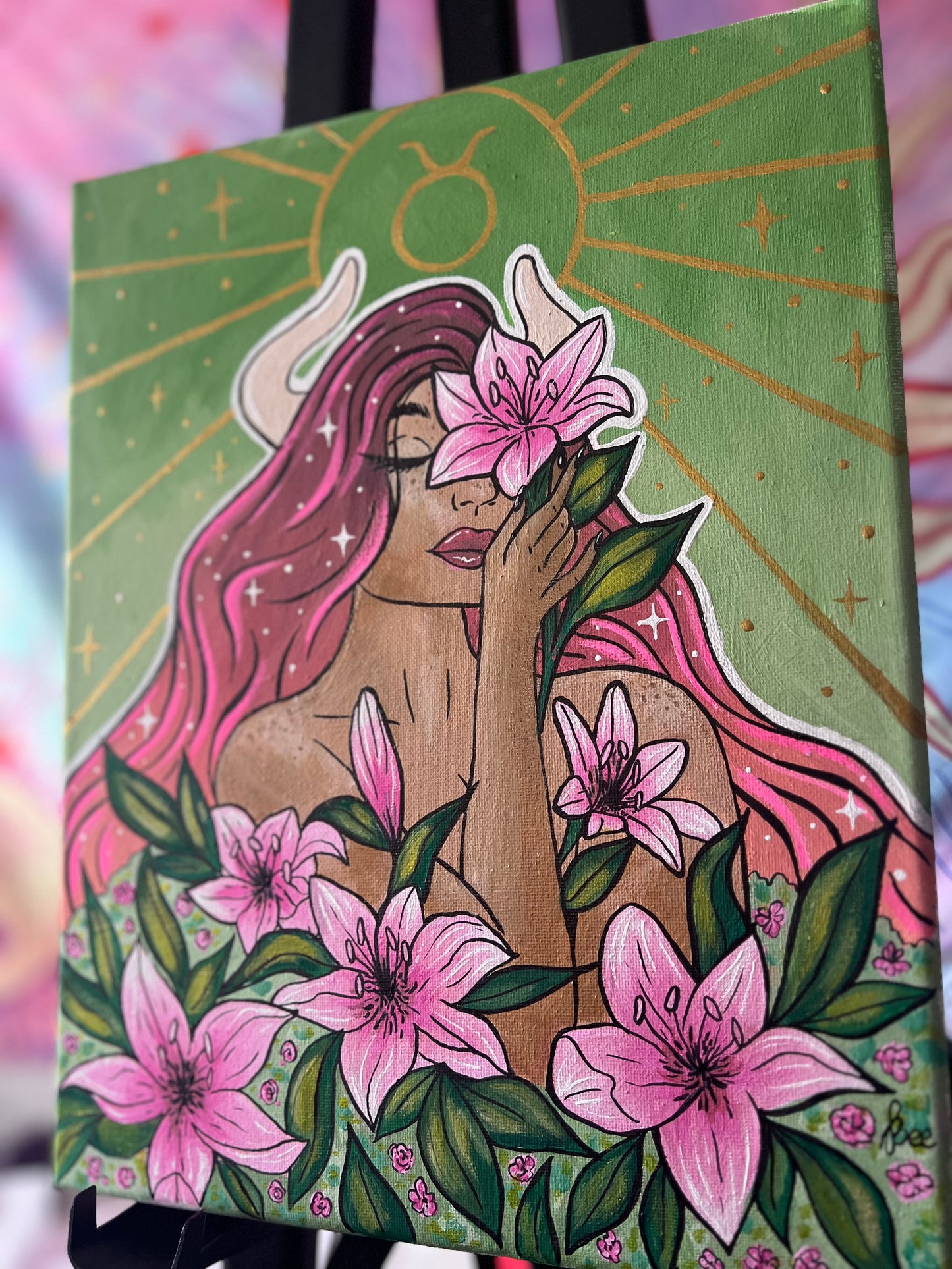 Original Taurus Goddess Painting