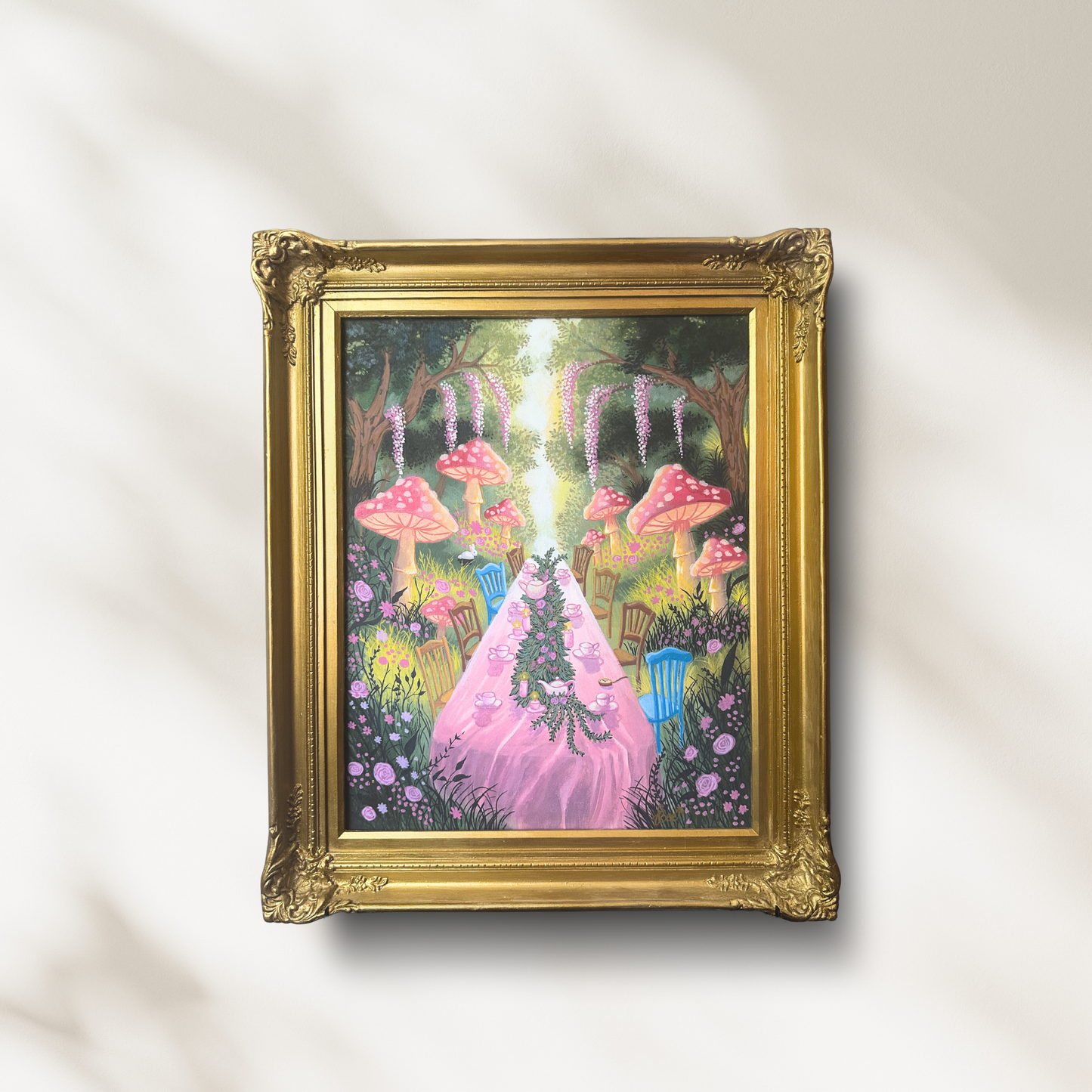 A Curious Tea Party - Original Hand Painted Collectors Piece