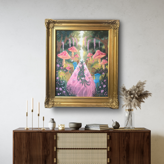 A Curious Tea Party - Original Hand Painted Collectors Piece