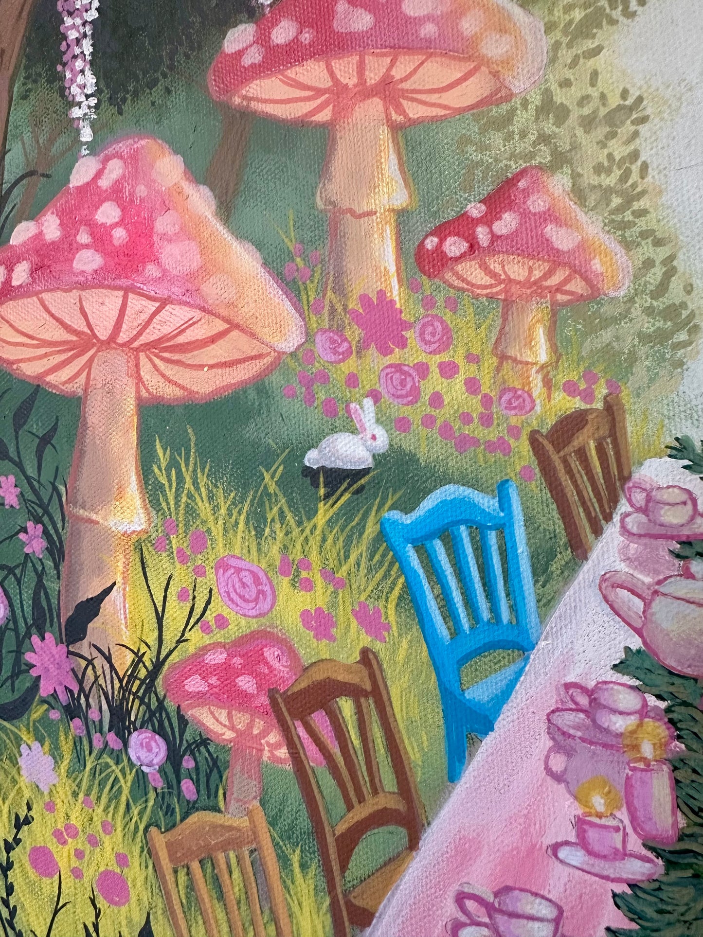 A Curious Tea Party - Original Hand Painted Collectors Piece