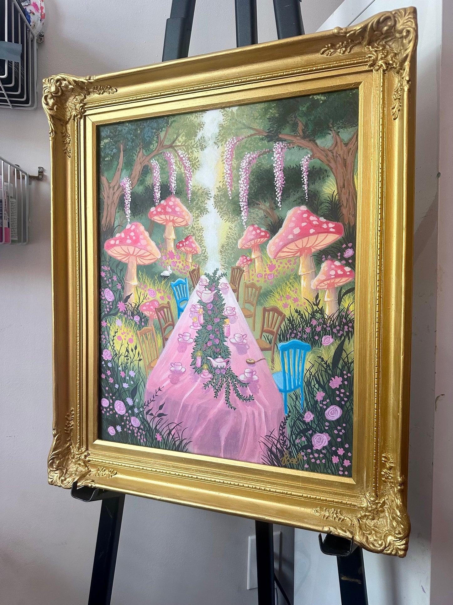 A Curious Tea Party - Original Hand Painted Collectors Piece